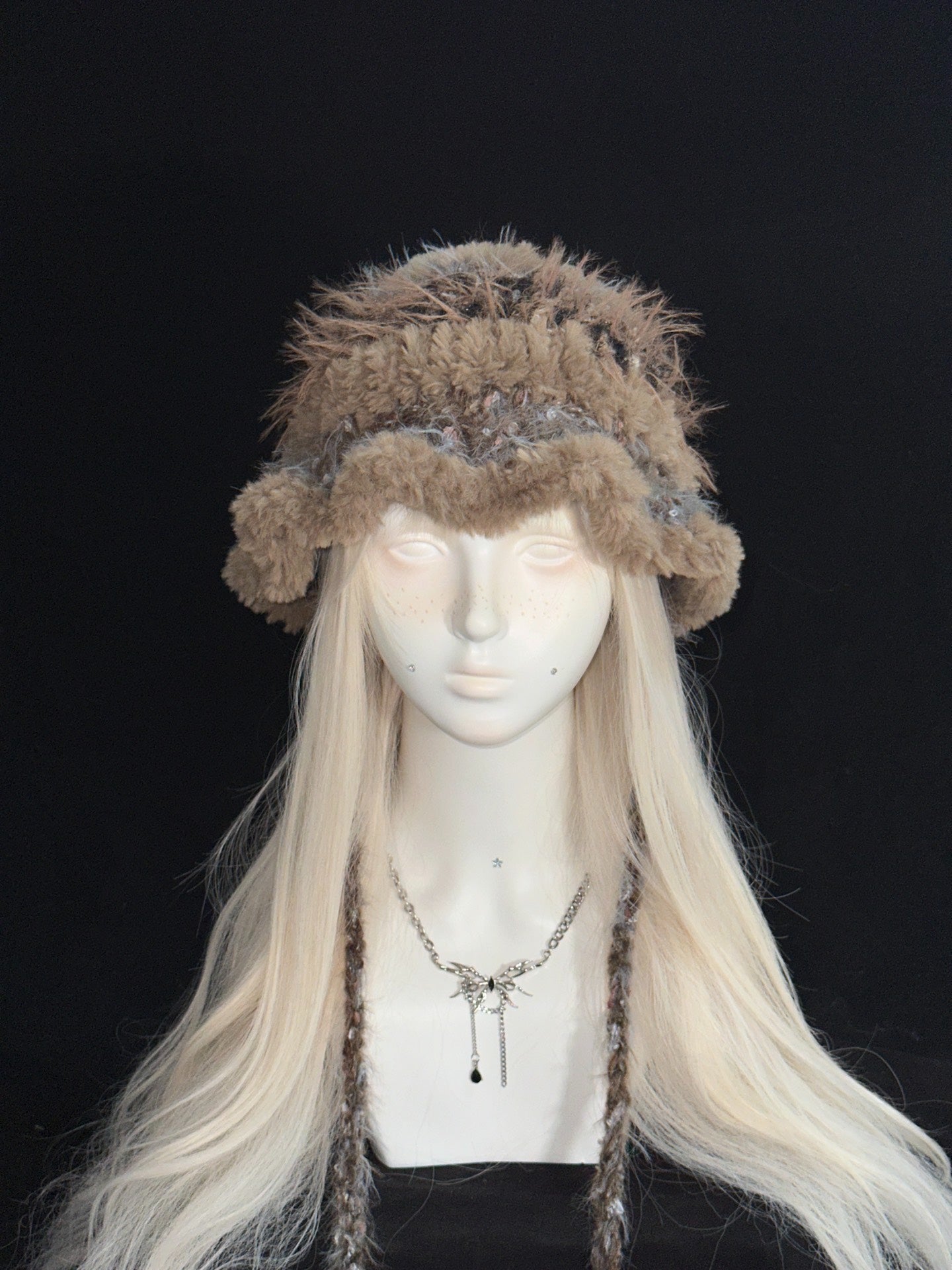 Brown Wavy Edge Bucket Hat – Handmade Crochet Casual winter Hat