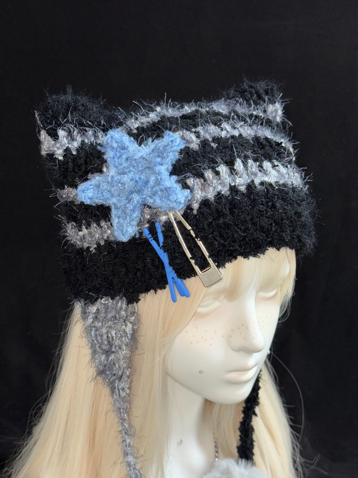 Qiseli Cat Ear Hat – Handmade Crochet Kawaii Cosplay Hat