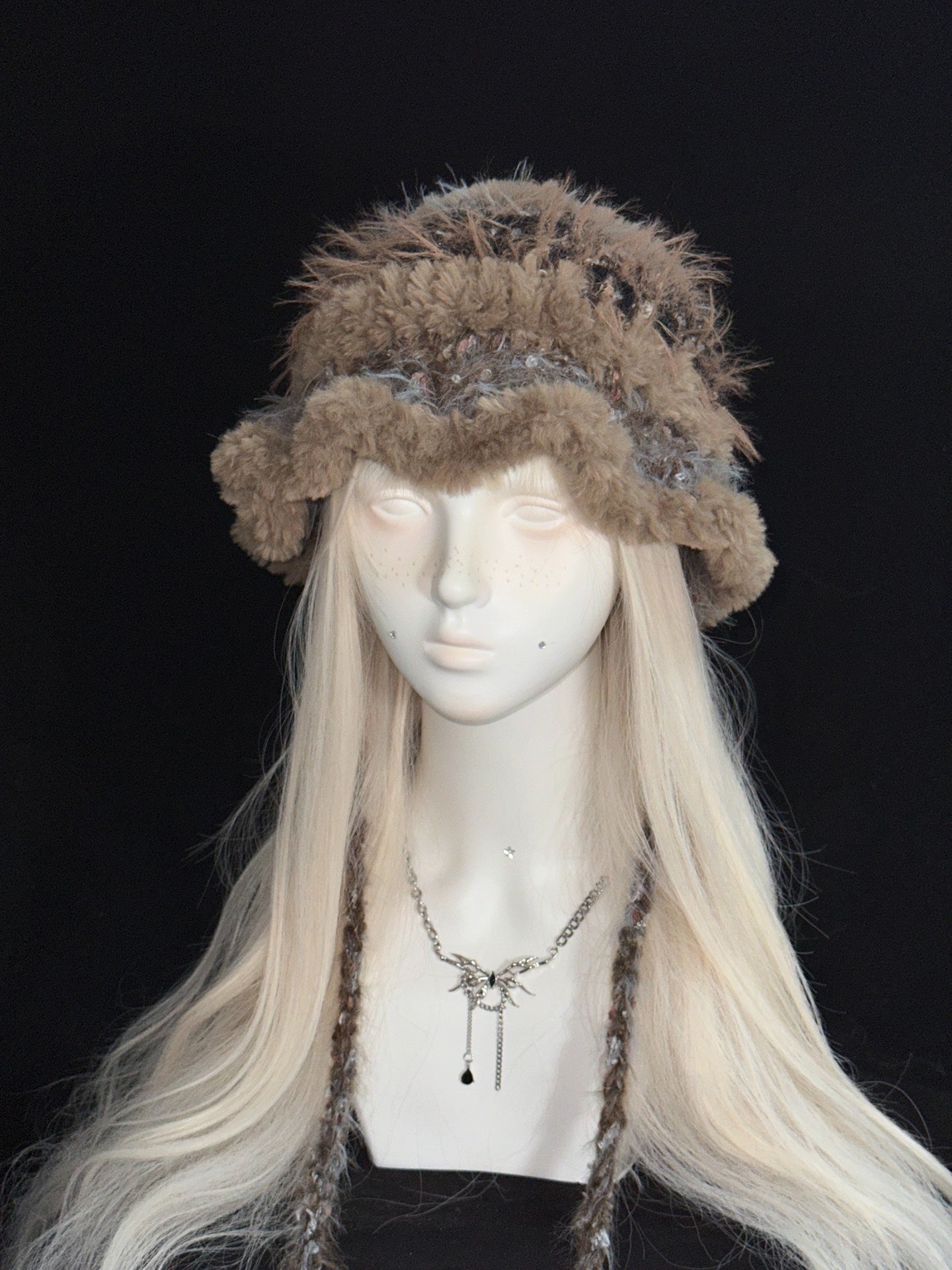 Brown Wavy Edge Bucket Hat – Handmade Crochet Casual winter Hat