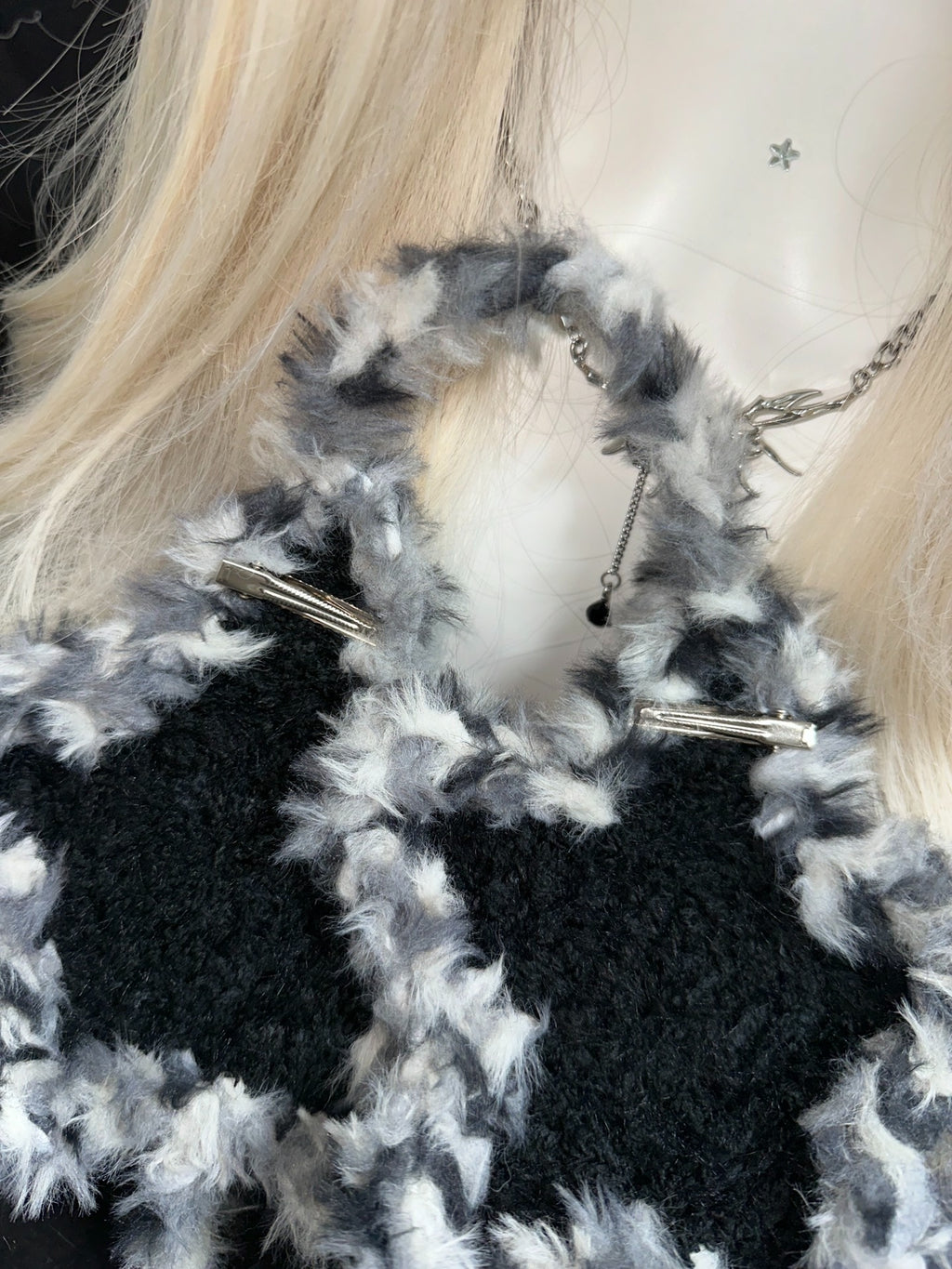 Black Star Earmuffs – Handmade Crochet Winter Ear Warmers with Starry Accents