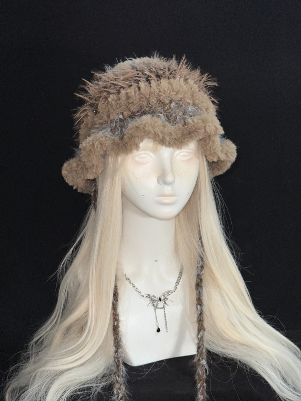 Brown Wavy Edge Bucket Hat – Handmade Crochet Casual winter Hat