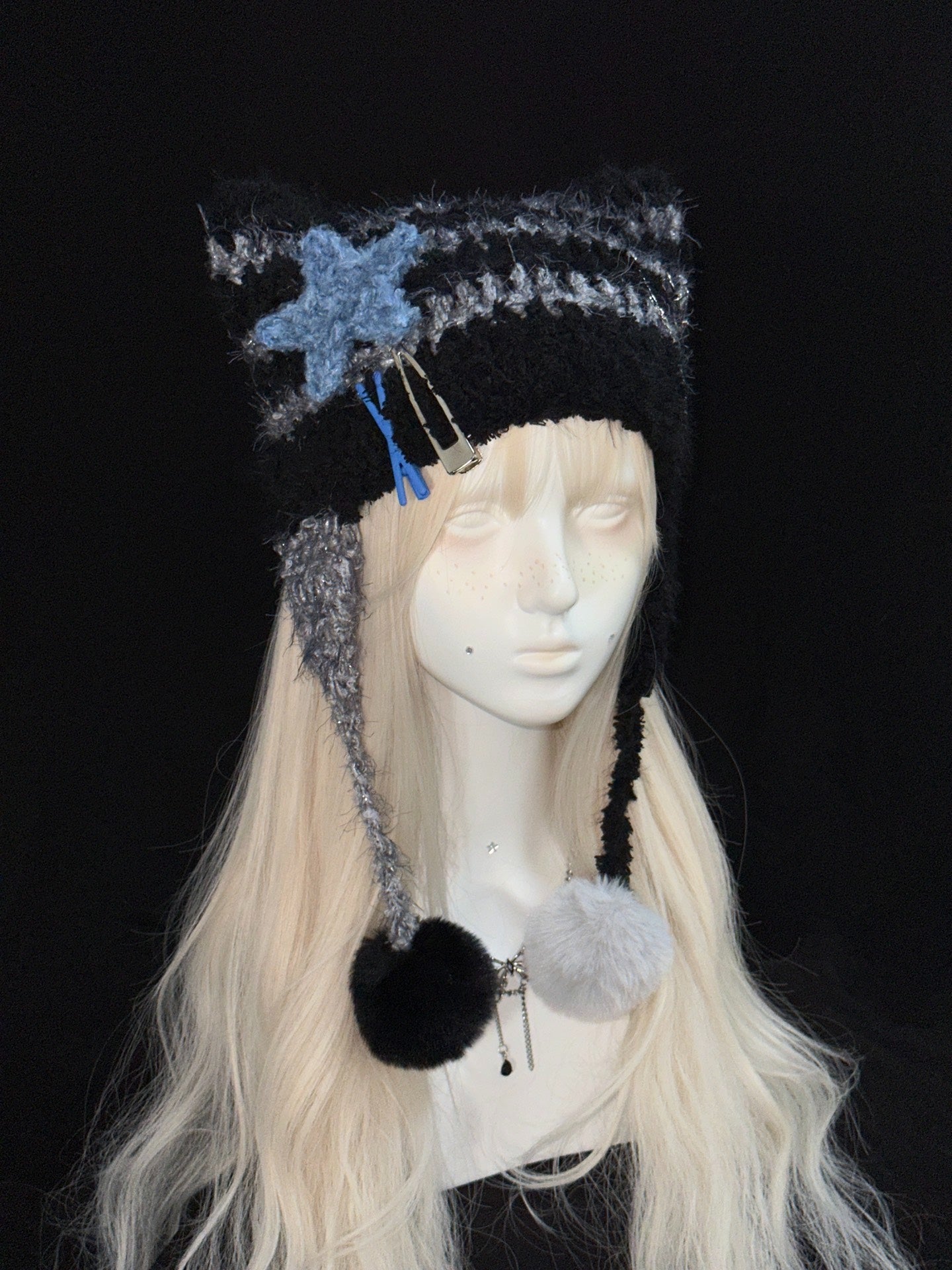 Qiseli Cat Ear Hat – Handmade Crochet Kawaii Cosplay Hat