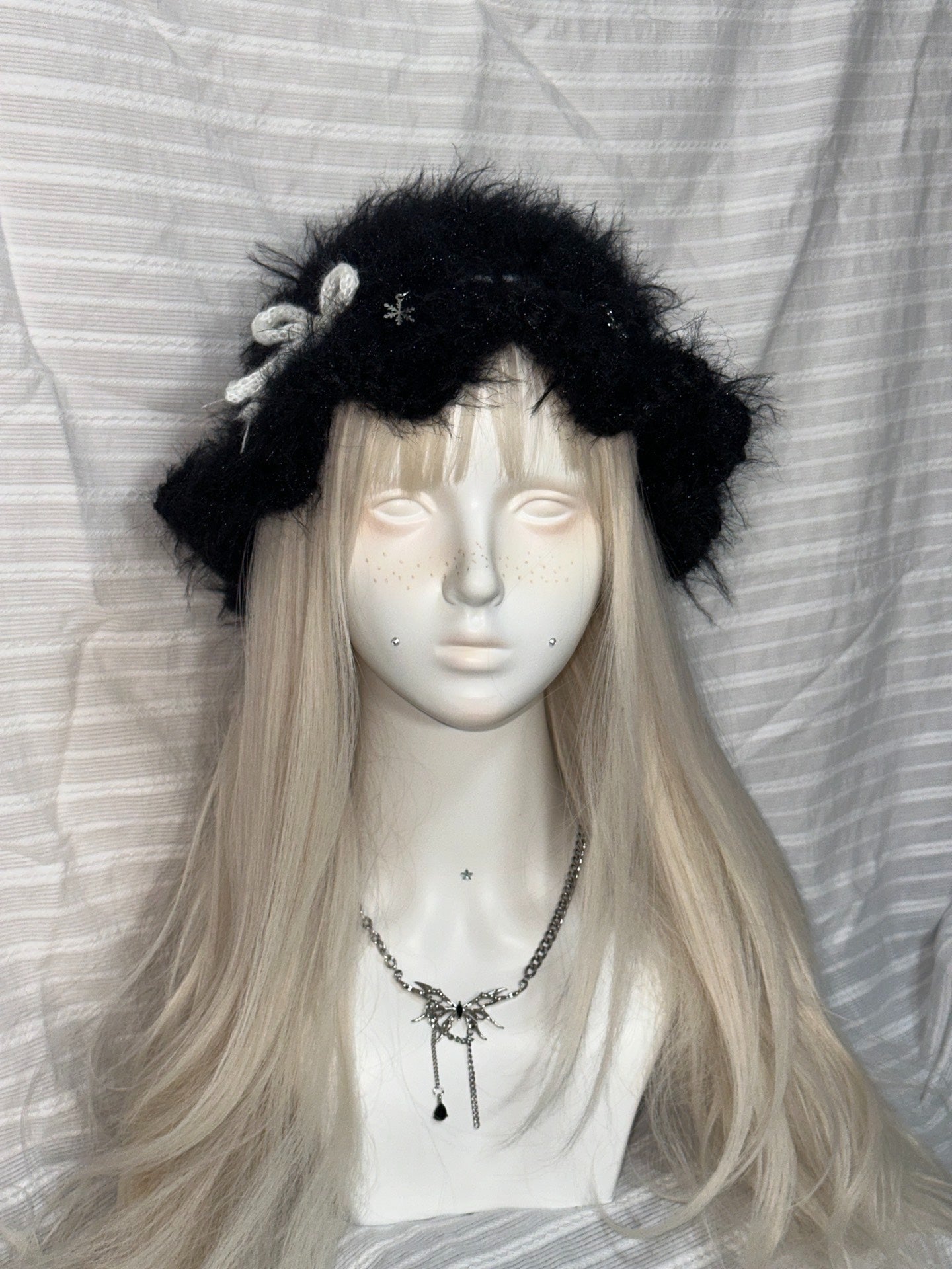 Snowflake Jellyfish Bucket Hat – Handmade Crochet Kawaii Winter Hat