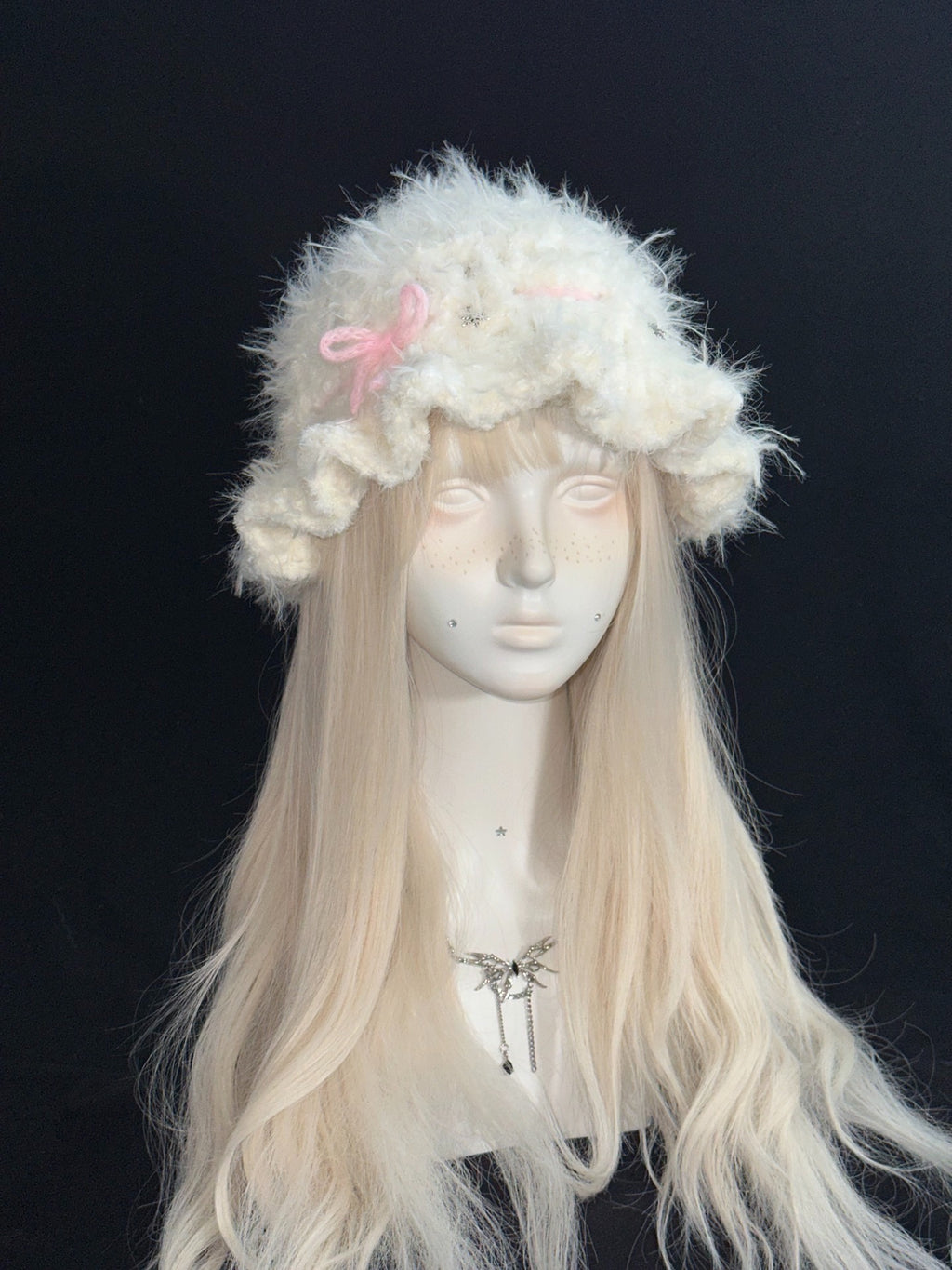 Snowflake Jellyfish Bucket Hat – Handmade Crochet Kawaii Winter Hat