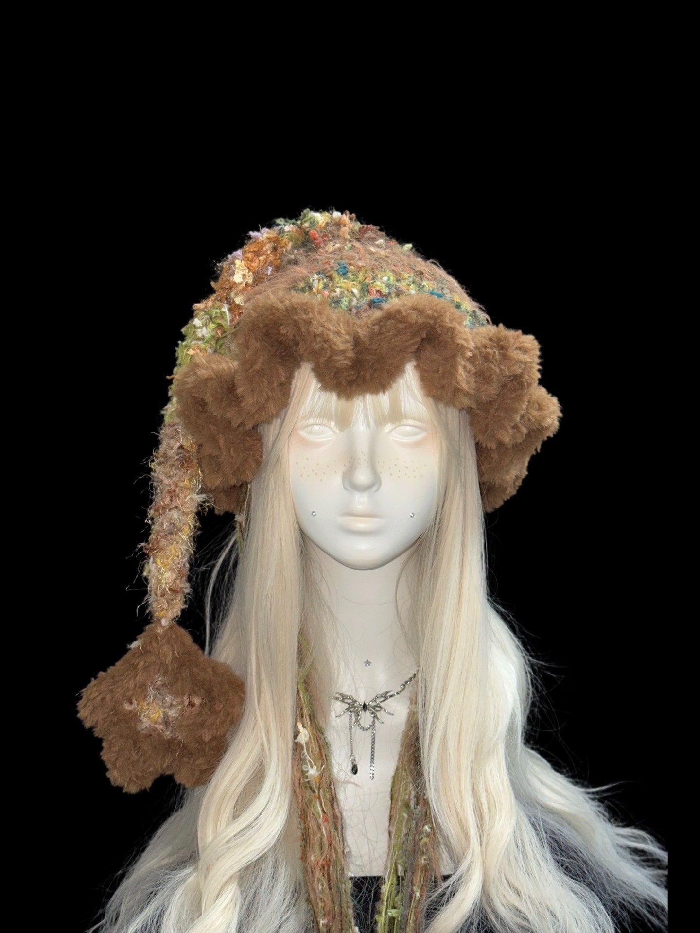 Jellyfish Star Witch Hat – Handmade Crochet Fantasy Cosplay Hat with Stars