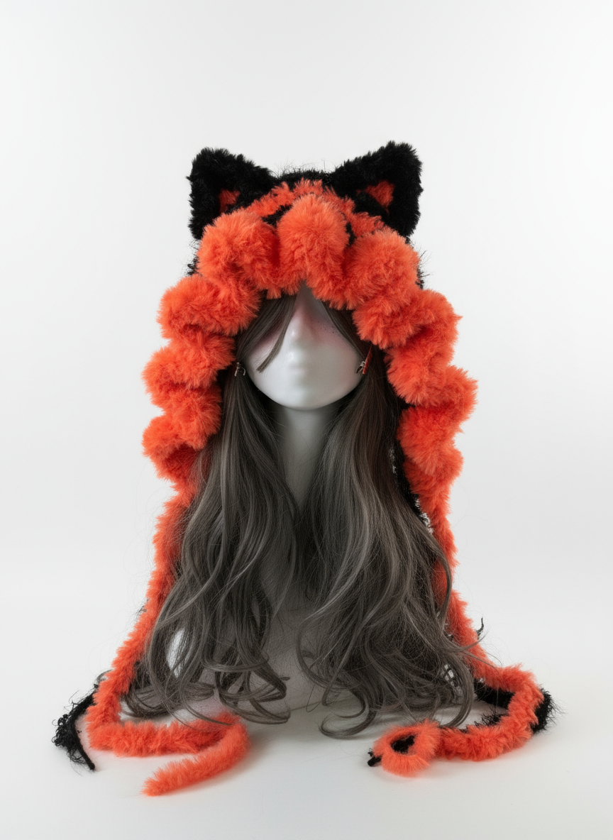 Kawaii Crochet Cat Ear Hood
