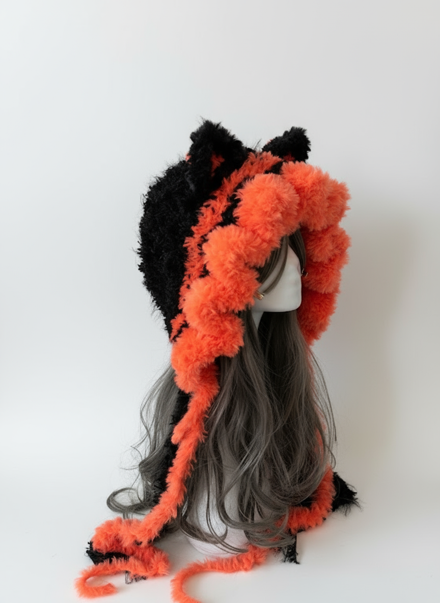 Kawaii Crochet Cat Ear Hood